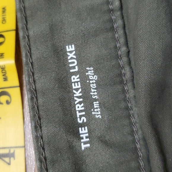 Ag Adriano goldschmied Stryker luxe olive green soft jeans slim straight - Picture 4 of 8